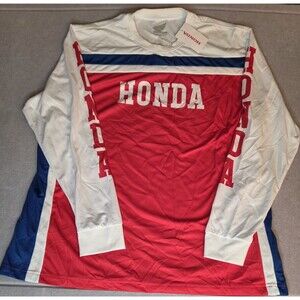 Honda Motocross Racing Jersey Red White Blue Long Sleeve 2X NWOT